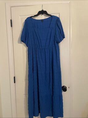 SHEIN Royal Blue Square Neck Maxi Dress